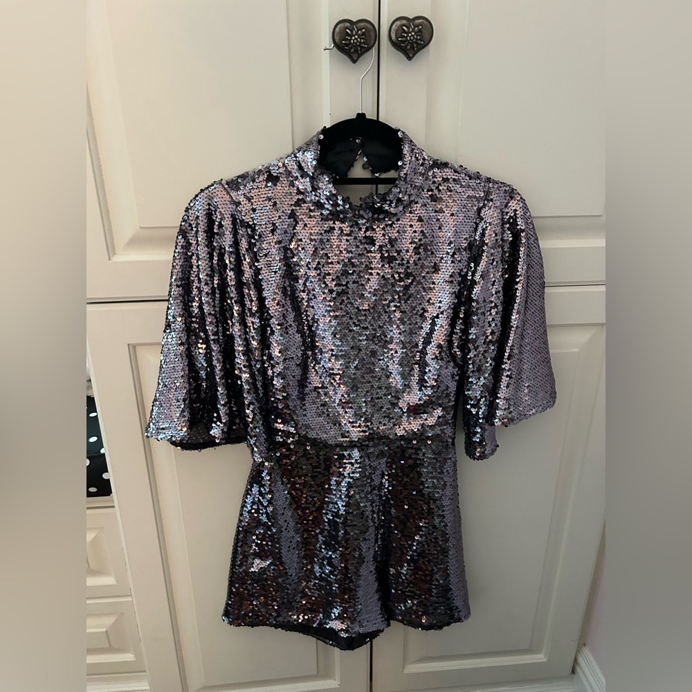 Asos Petite Sequin Romper